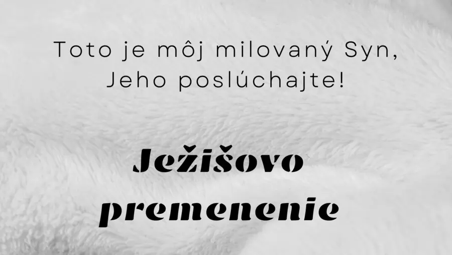 Ježišovo premenenie